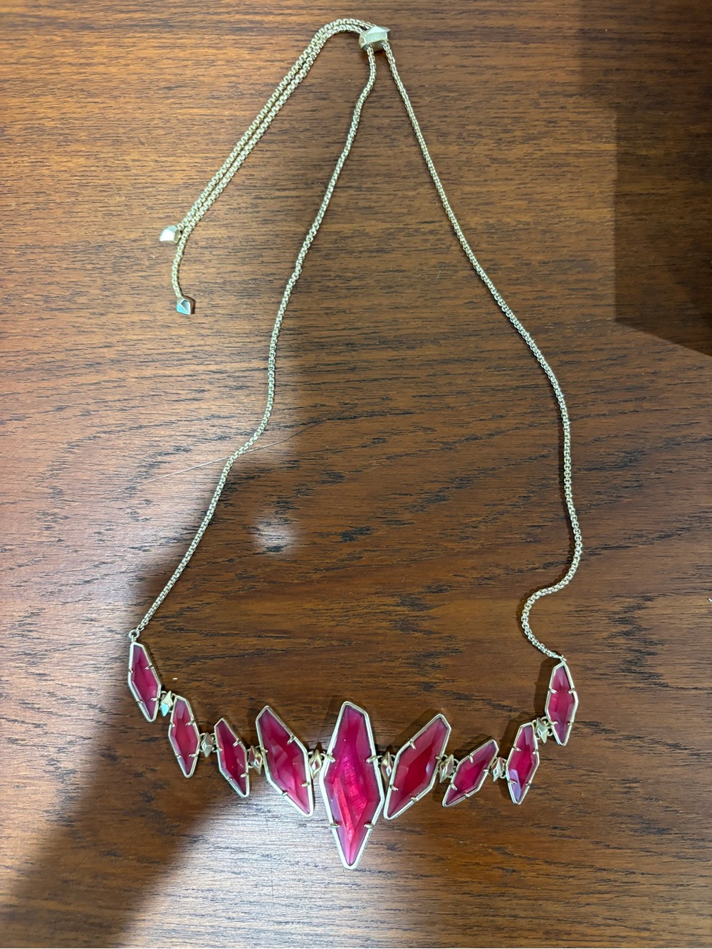 Kendra Scott Pink Geometric Crystal Necklace - Women Jewelry